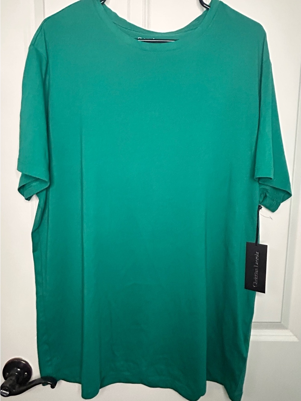 Christian Lacroix Green Short Sleeve Crew Neck Tee elevated casual
